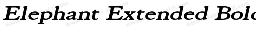 Elephant Extended Bold字体转换